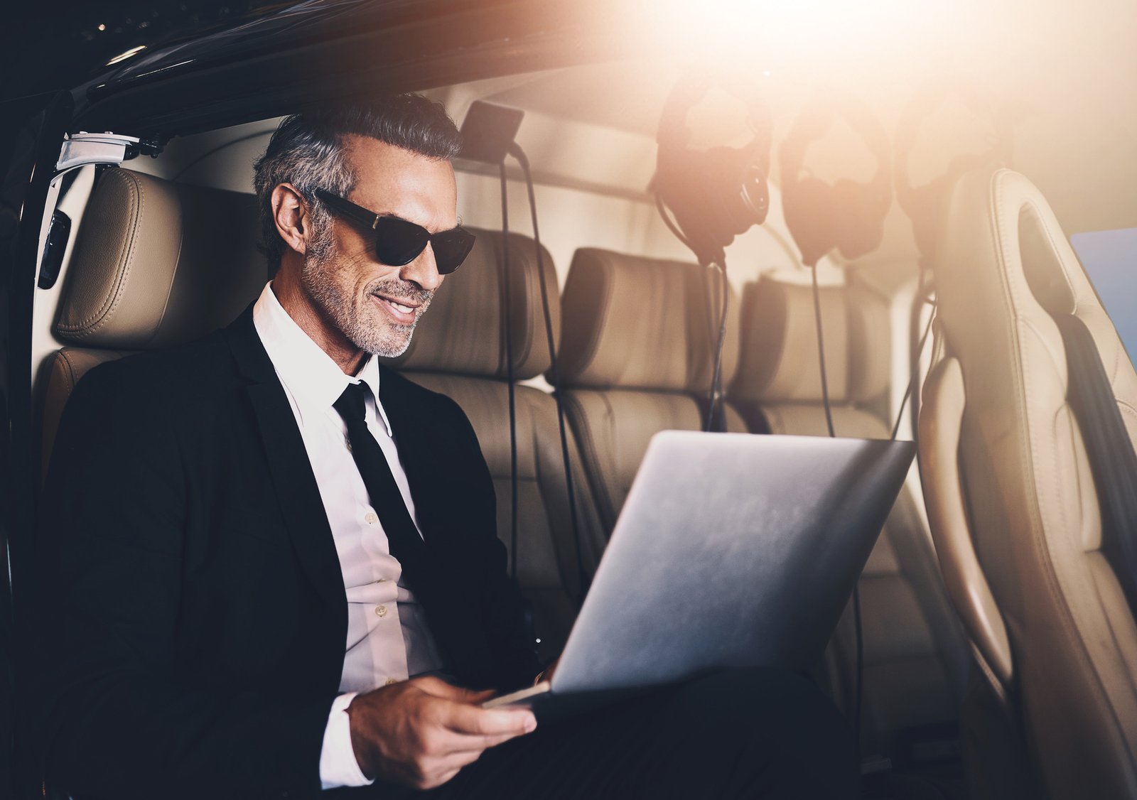 StarTrans luxury Sprinter van providing VIP executive transportation for a business group in Toronto