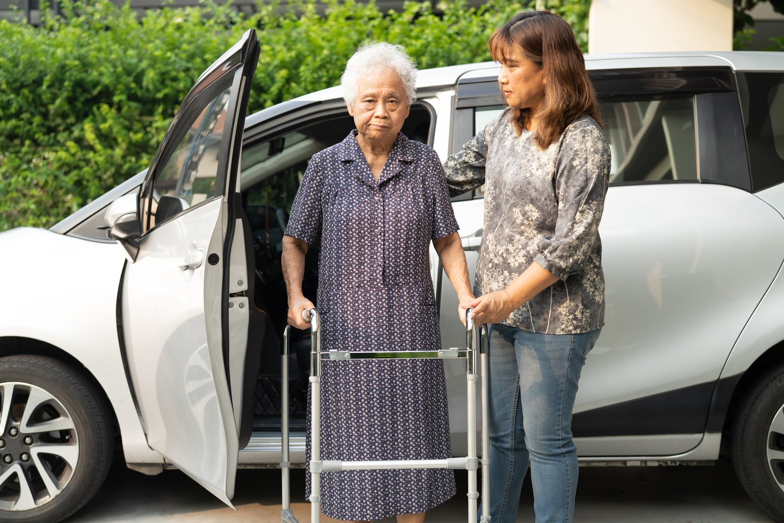 Senior residents boarding a comfortable StarTrans charter bus outside a Toronto retirement community