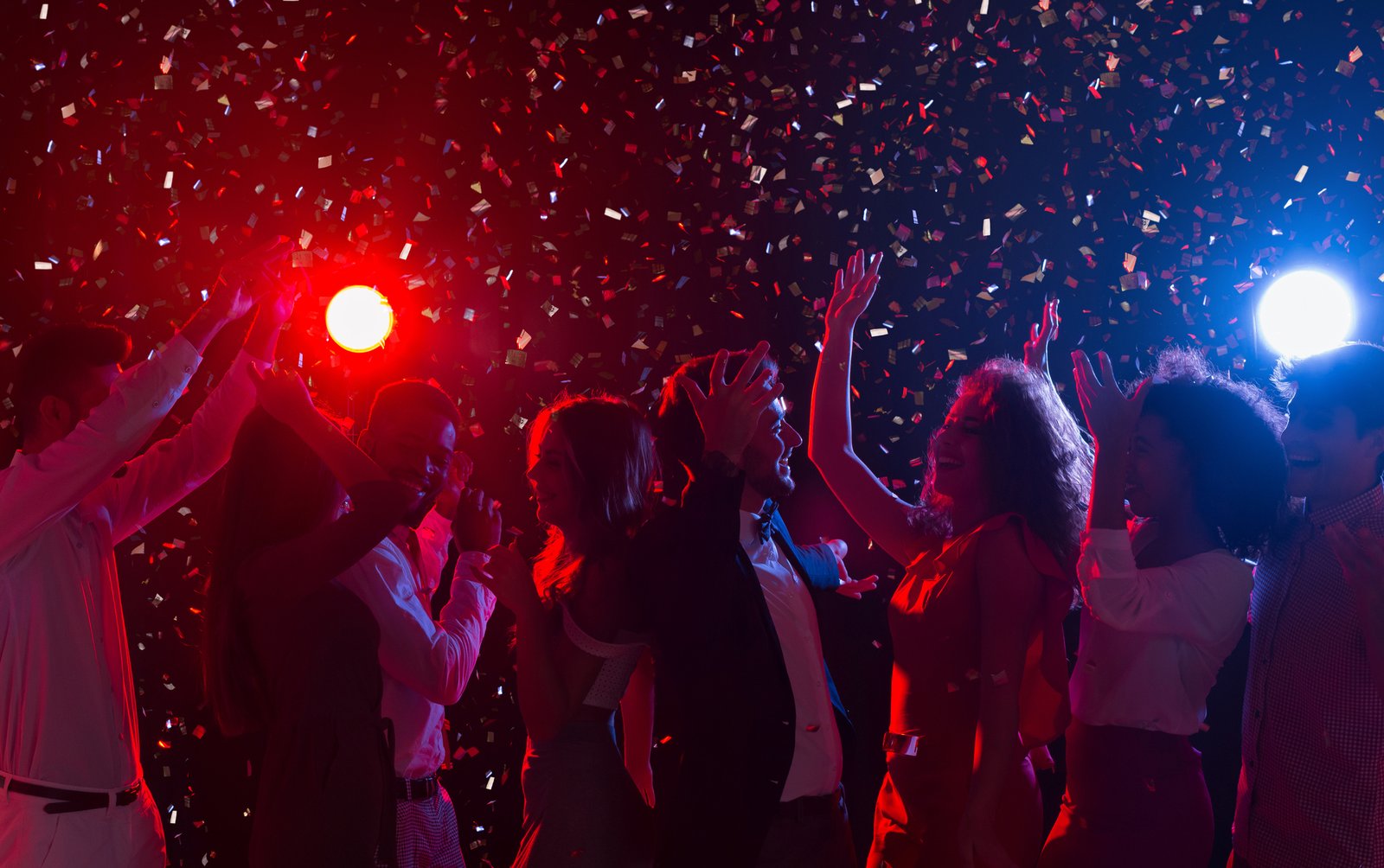 High school students arriving at prom in a charter bus in Toronto