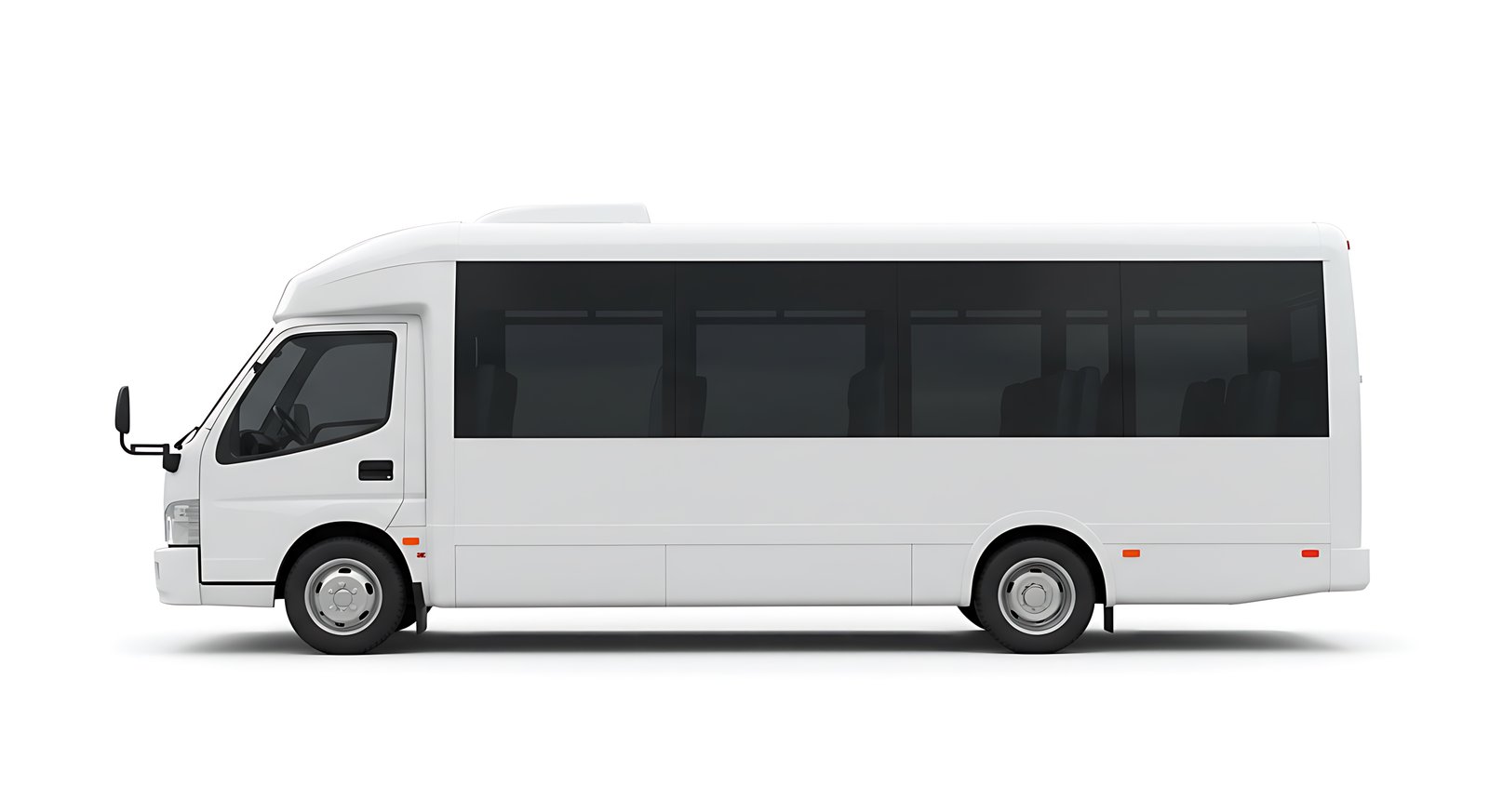 White bus on a clean background representing the ultimate guide to school trip bus rental in Toronto